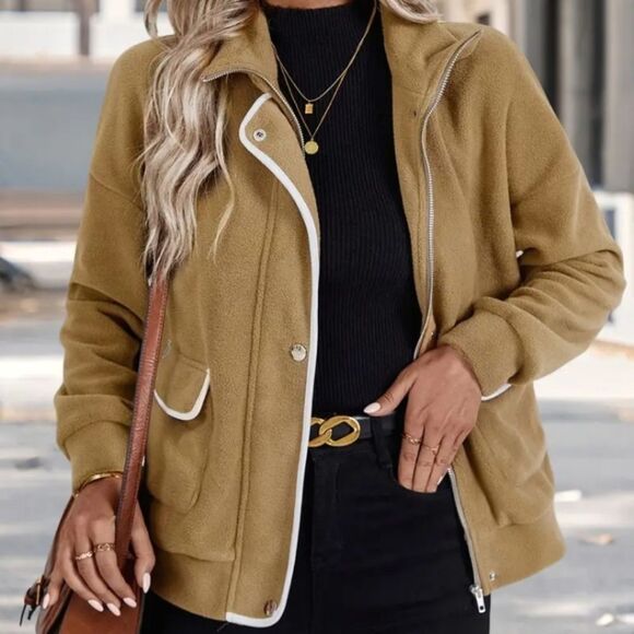 Women's Camel warm lightweight jacket sz X-large - Picture 2 of 3